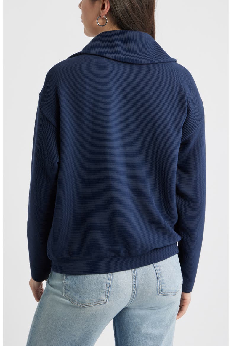 Ottoman Knit Bomber Jacket, Alternate, color, NAVY STILL