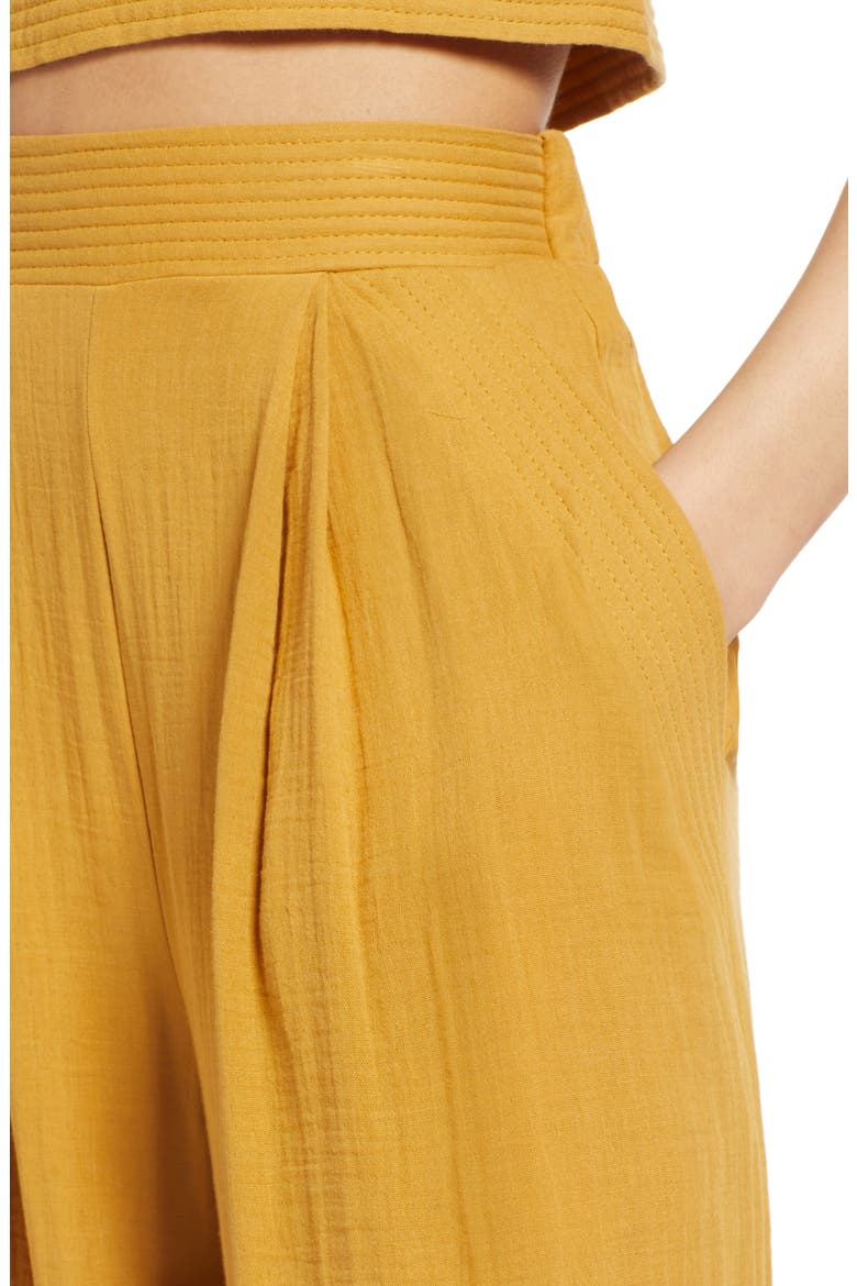 Wide Leg Trousers, Alternate, color, YELLOW