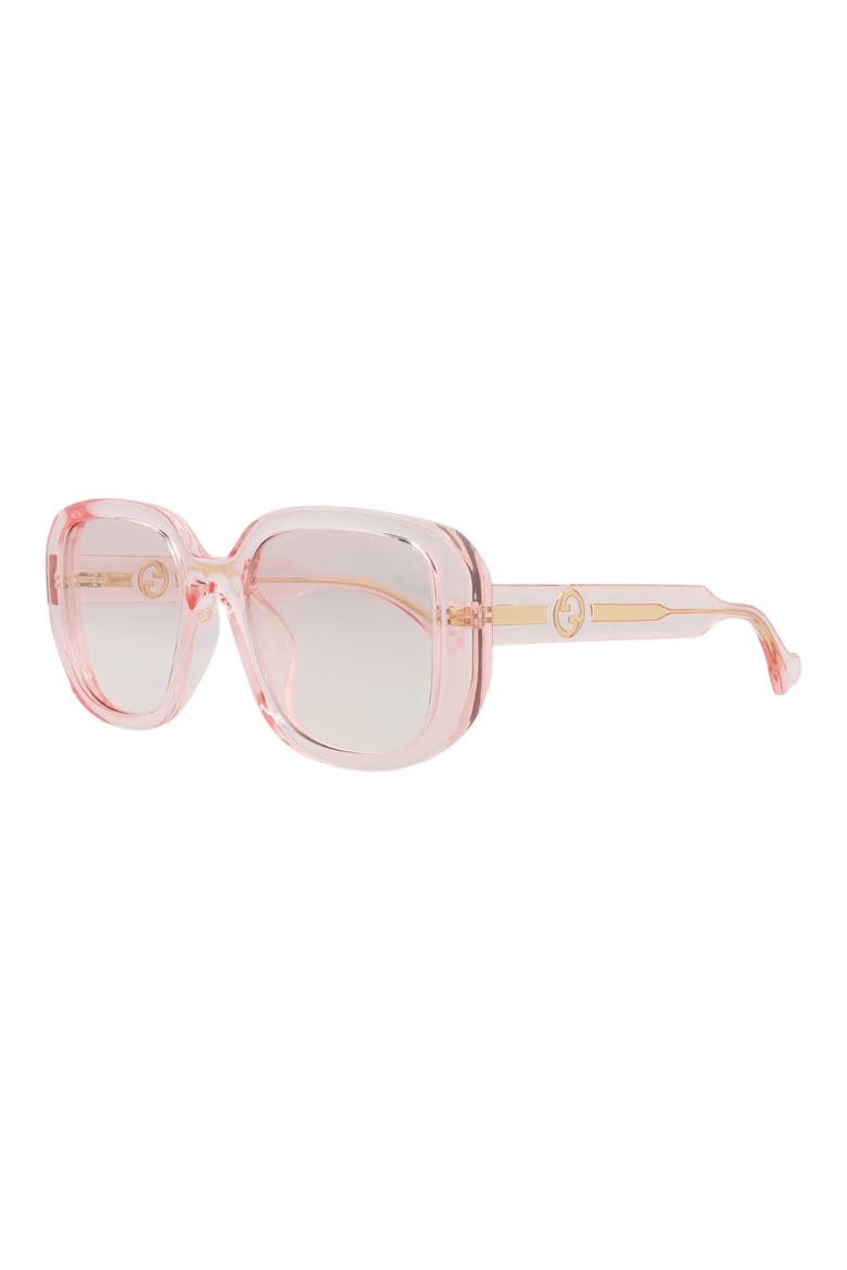Novelty 54mm Square Sunglasses, Alternate, color, NUDE PINK