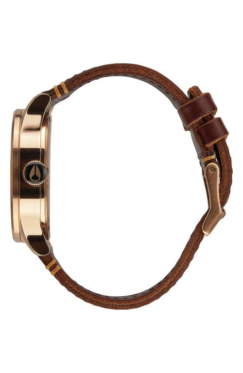 Nixon The Sentry Leather Strap Watch, 42mm In Multi