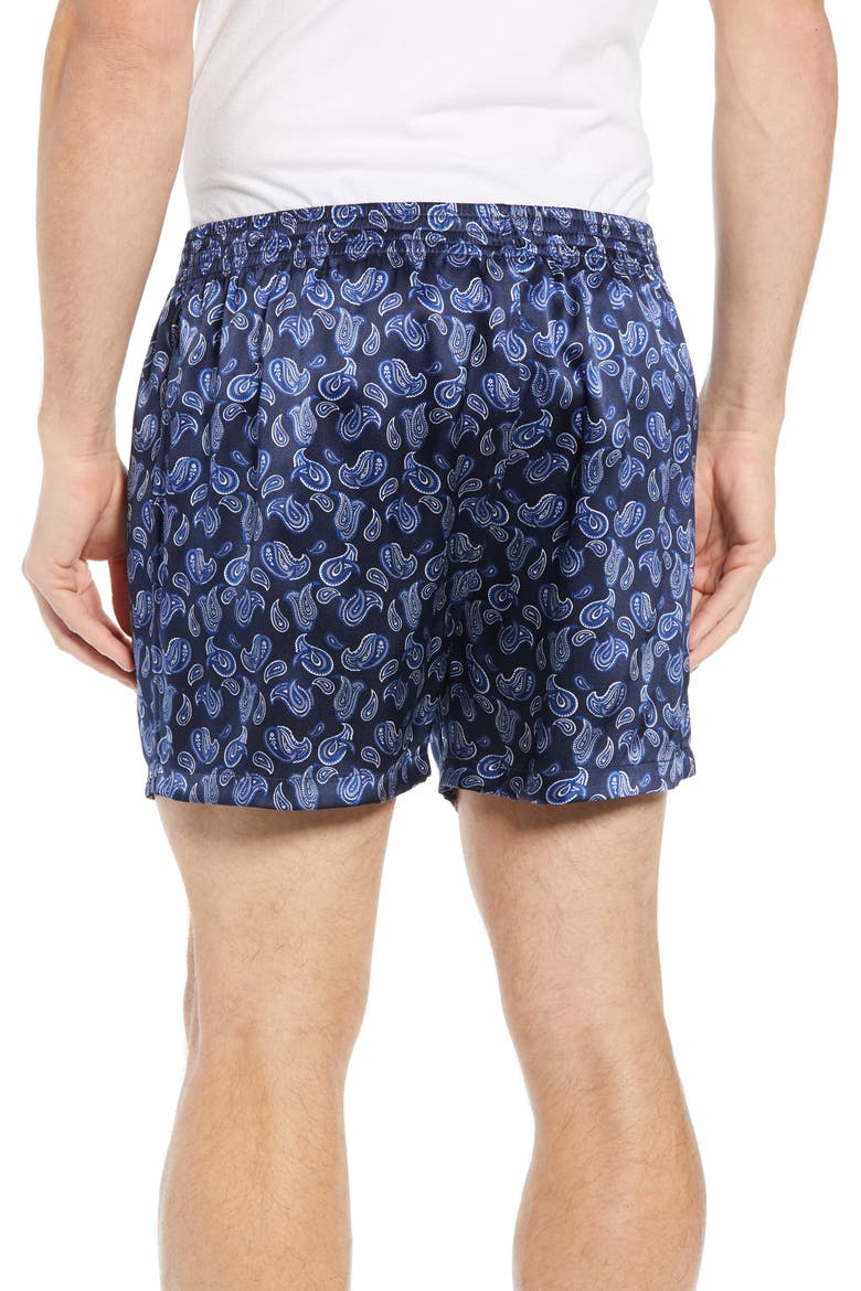 Sapphire Silk Boxers, Alternate, color, NAVY PAISLEY