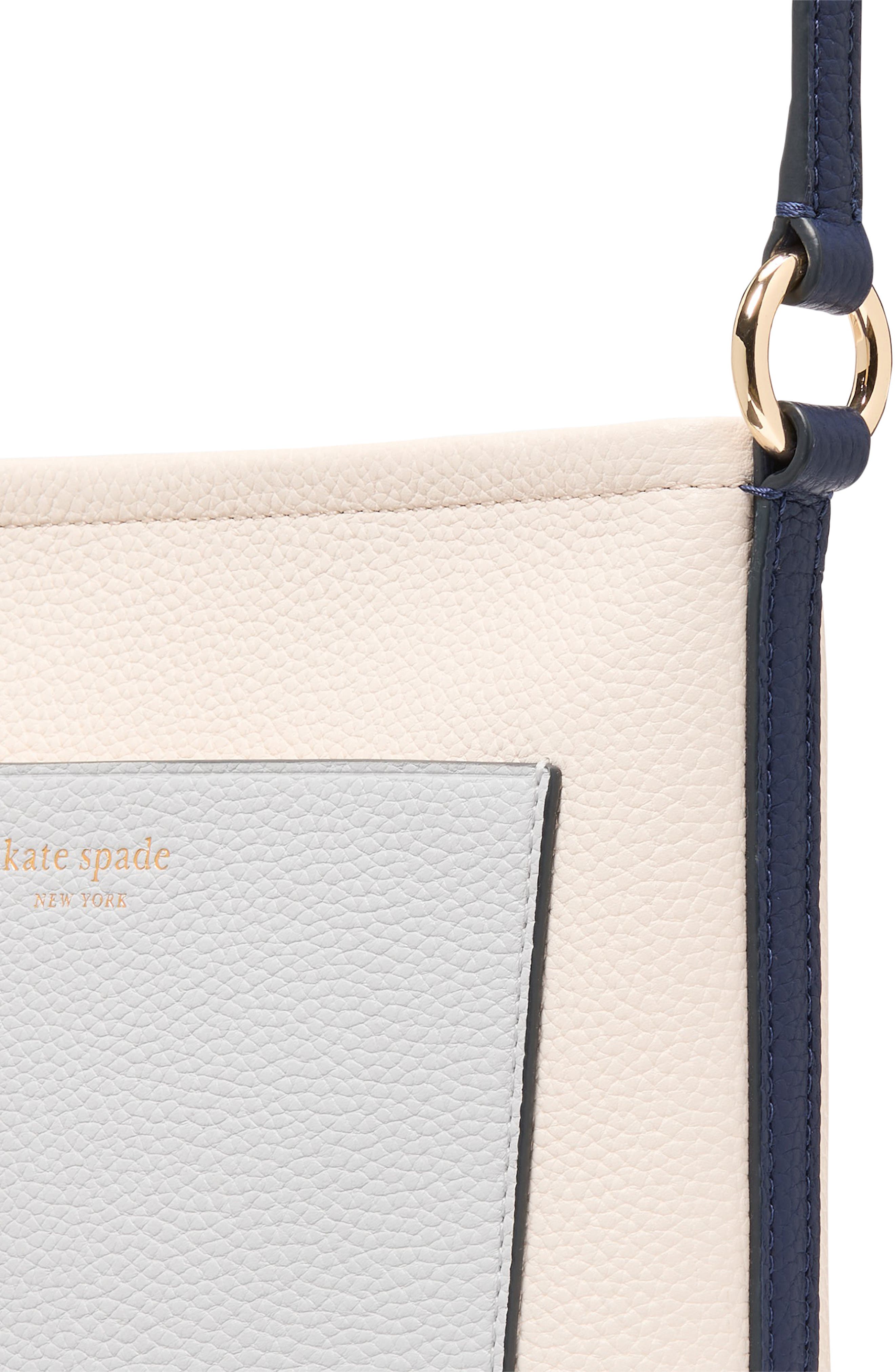 Kate Spade New York ava colorblock pebbled leather crossbody bag, Alternate, color, Stone Path Multi
