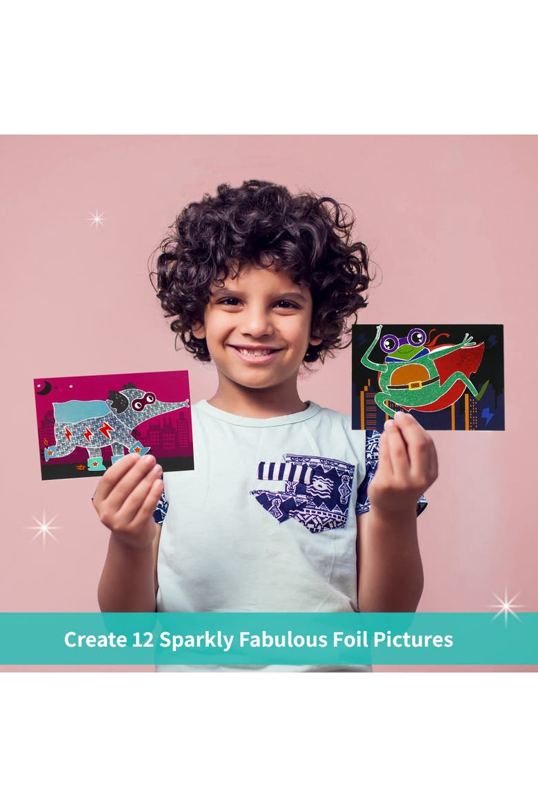 Fabulous Foil Art-Superhero Animals, Alternate, color, No Color