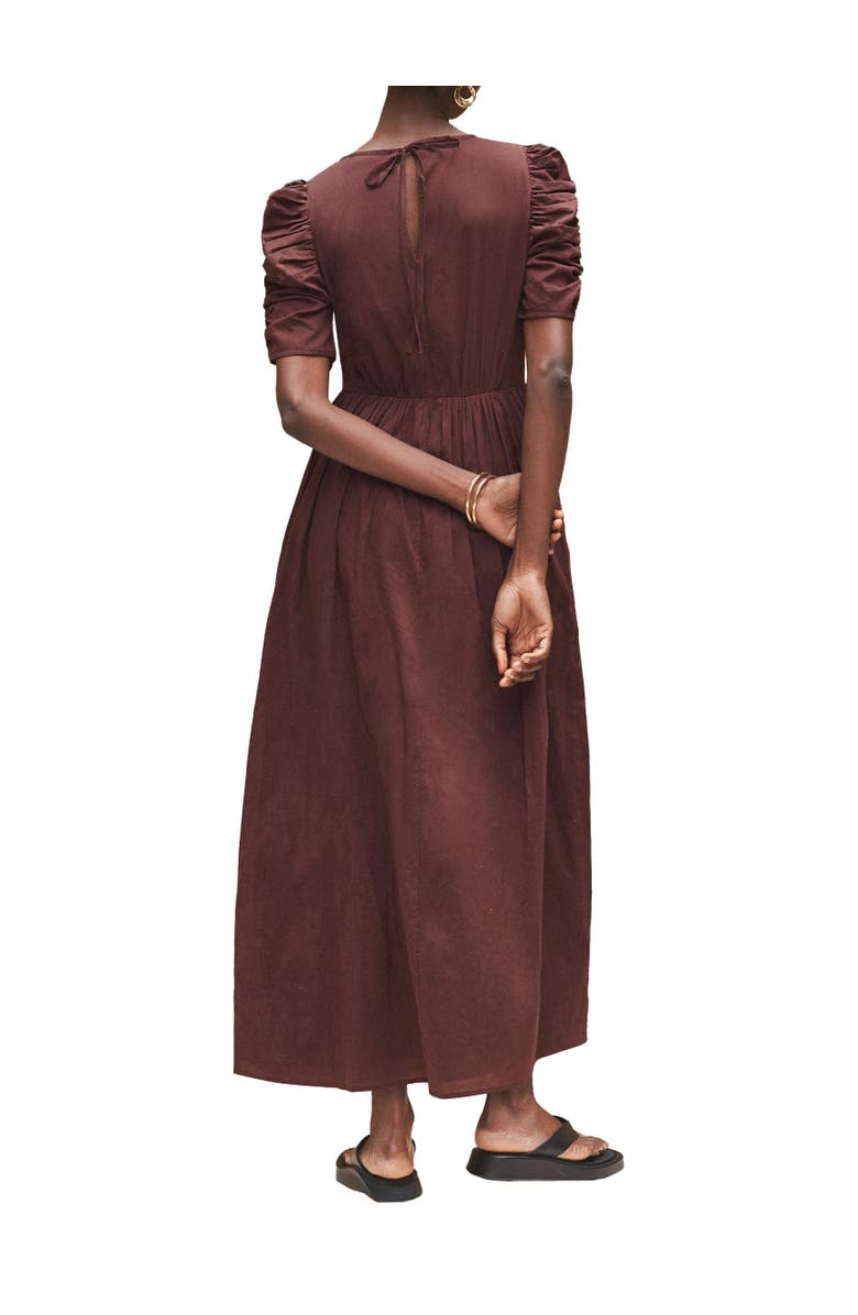 Ro&Zo Cotton Puff Sleeve Midi Dress, Alternate, color, 