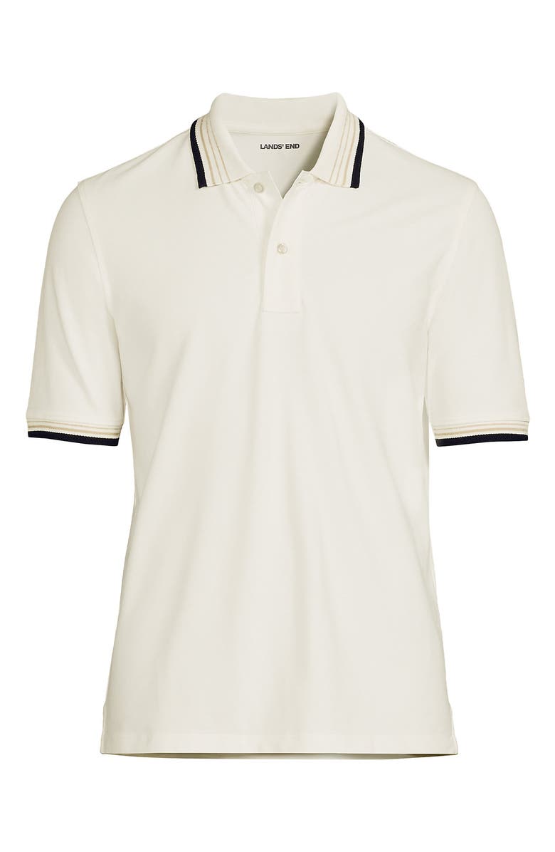 Lands' End Short Sleeve Comfort-First Mesh Polo Shirt, Alternate, color, Egret White