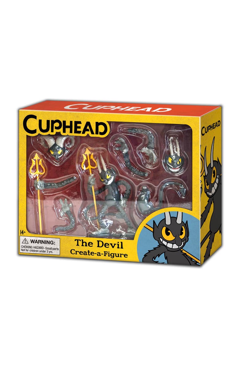 Toynk Cuphead Create-A-Figure 4-Inch Mini Figure | The Devil, Alternate, color, Gray