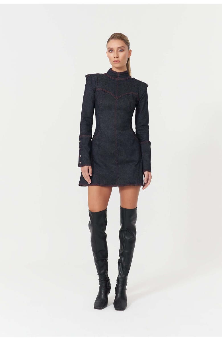 Jendue Harvey Mini Dress, Alternate, color, Deep Blue