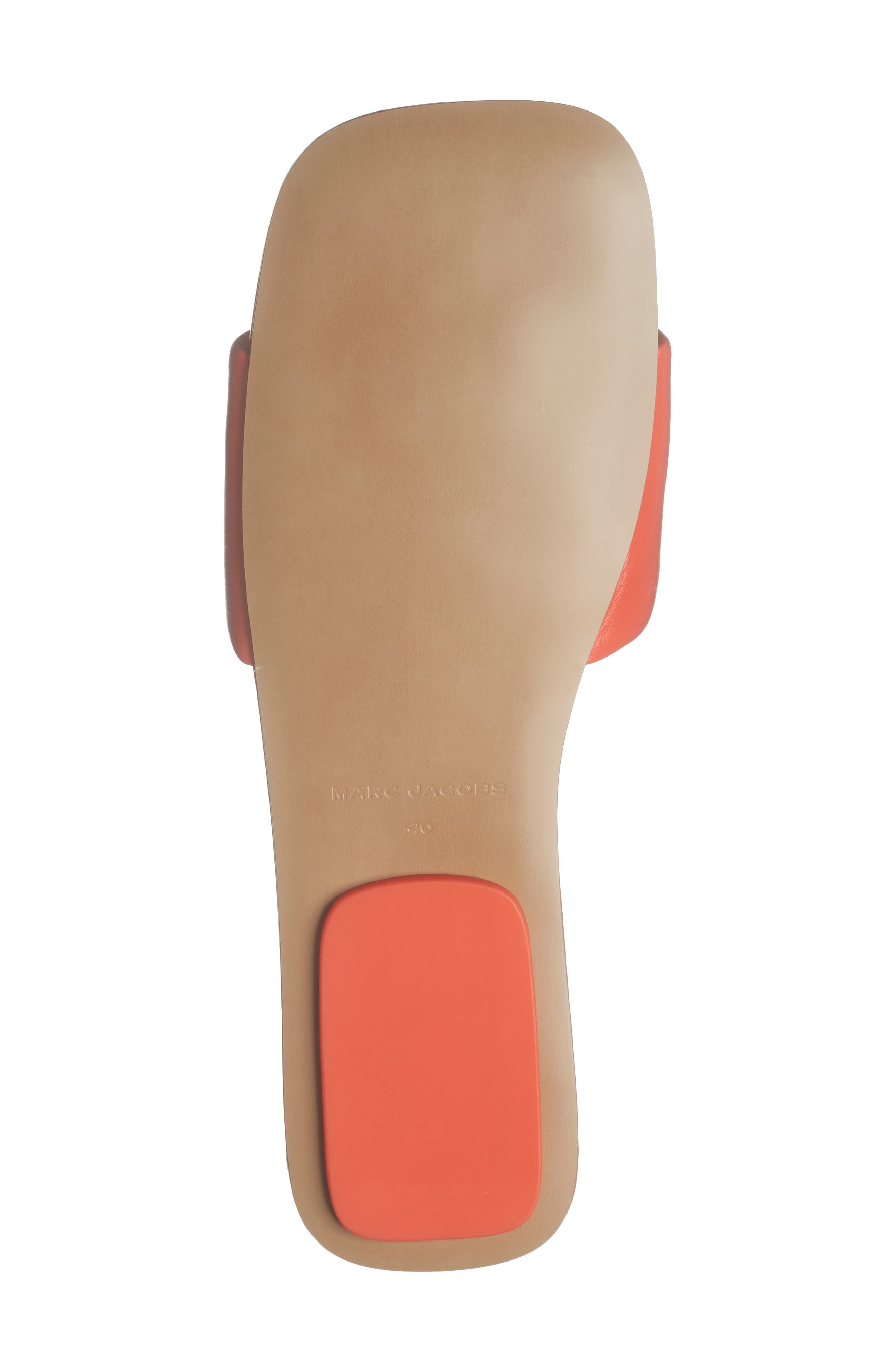 The J Marc Leather Slide Sandal, Alternate, color, ELECTRIC ORANGE