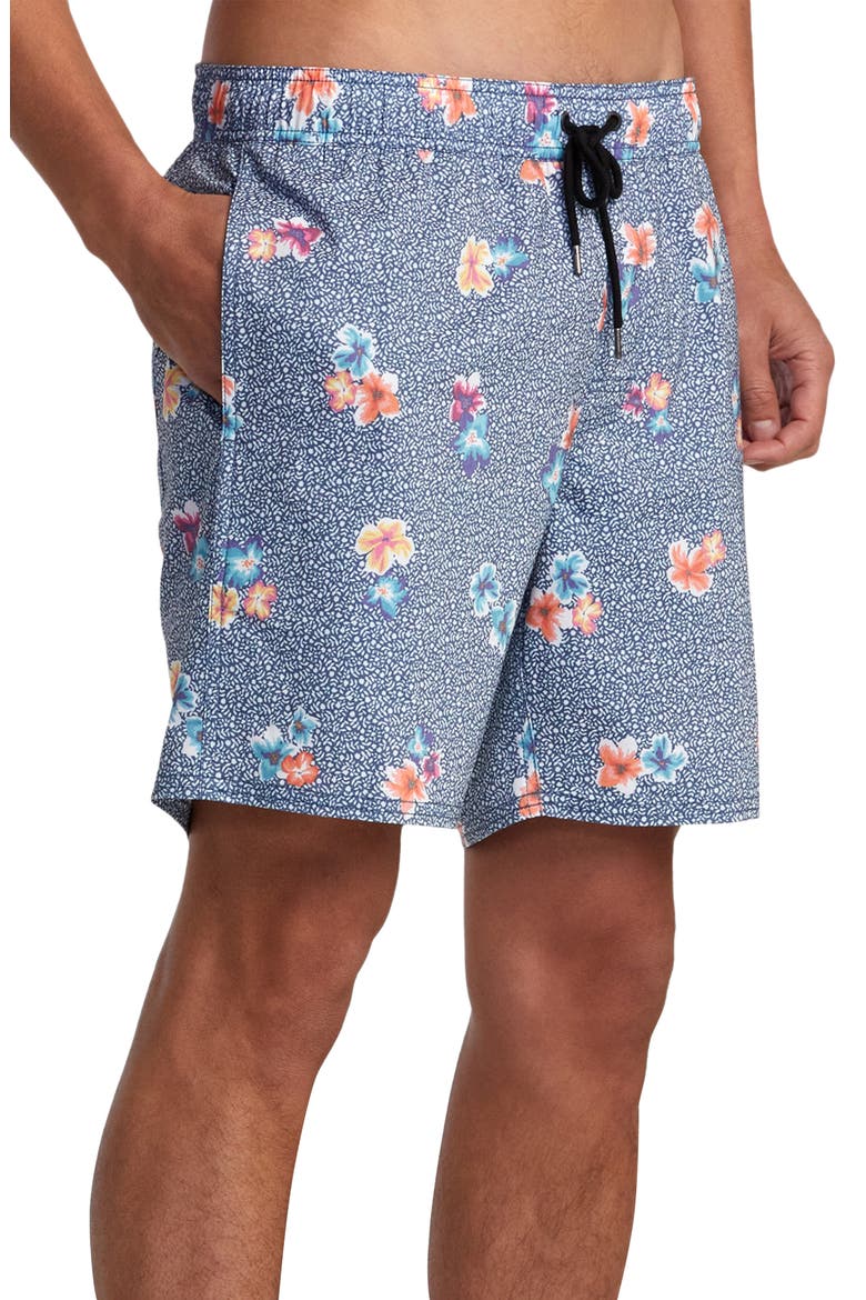 Barnes Tropical Print Shorts, Alternate, color, GARAGE BLUE