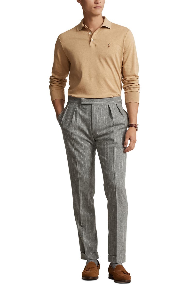 Polo Ralph Lauren Long Sleeve Pima Cotton Polo, Alternate, color, 