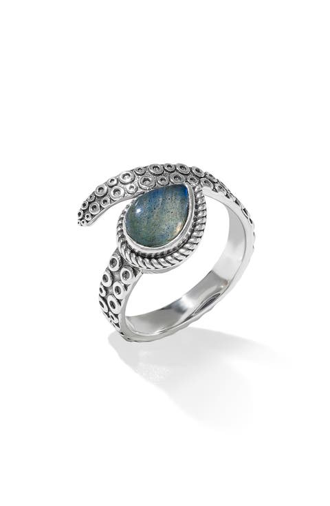 Labradorite Teardrop Bypass Ring