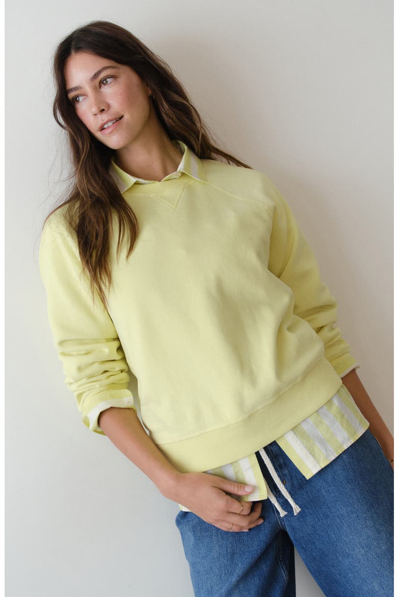 Cloud 9 Fleece Reversible Sweatshirt, Alternate, color, CITRON