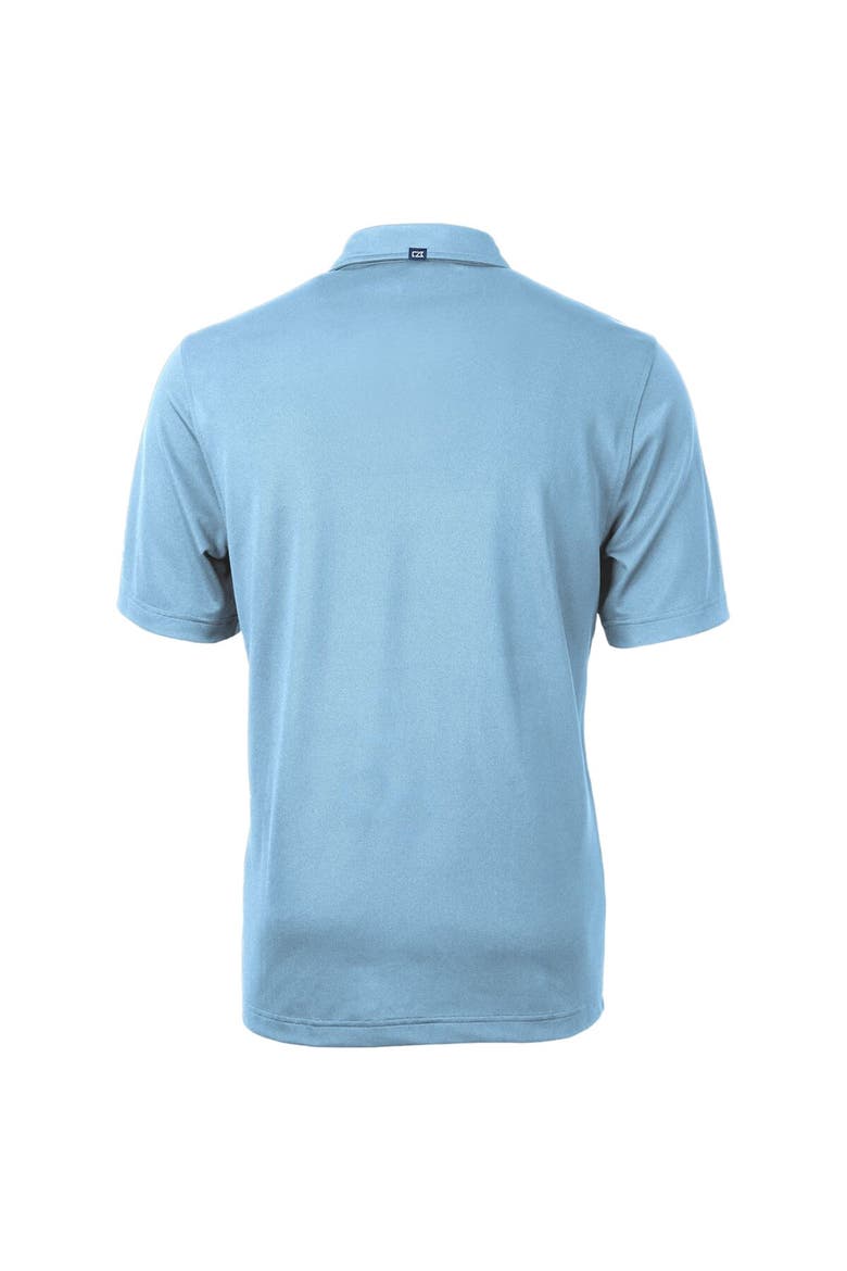 Men's Cutter & Buck Light Blue Ole Miss Rebels Team Logo Virtue Eco Pique Recycled Polo, Alternate, color, Light Blue