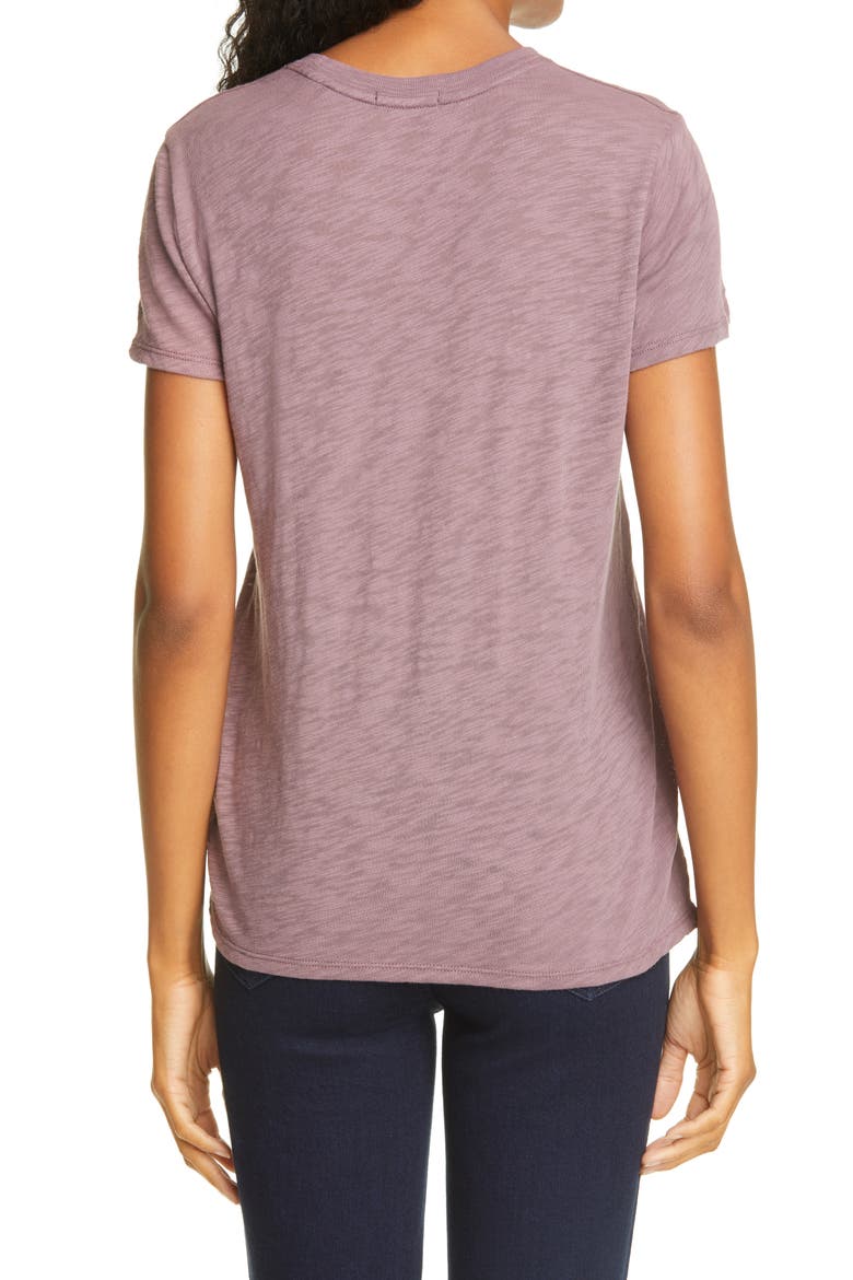 Schoolboy Cotton Crewneck T-Shirt, Alternate, color, GRAPE