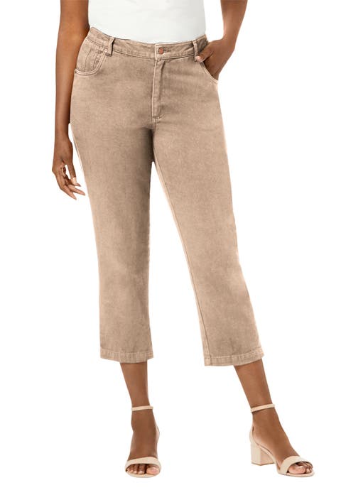 Classic Cotton Denim Capri (Plus)