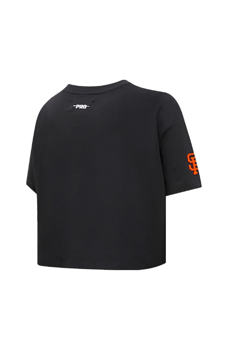 PRO STANDARD Women's Pro Standard Black San Francisco Giants Painted Sky Boxy Cropped T-Shirt, Alternate, color, Black