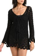 La Blanca Serenity Tie Front Cotton Blend Cover-Up Tunic