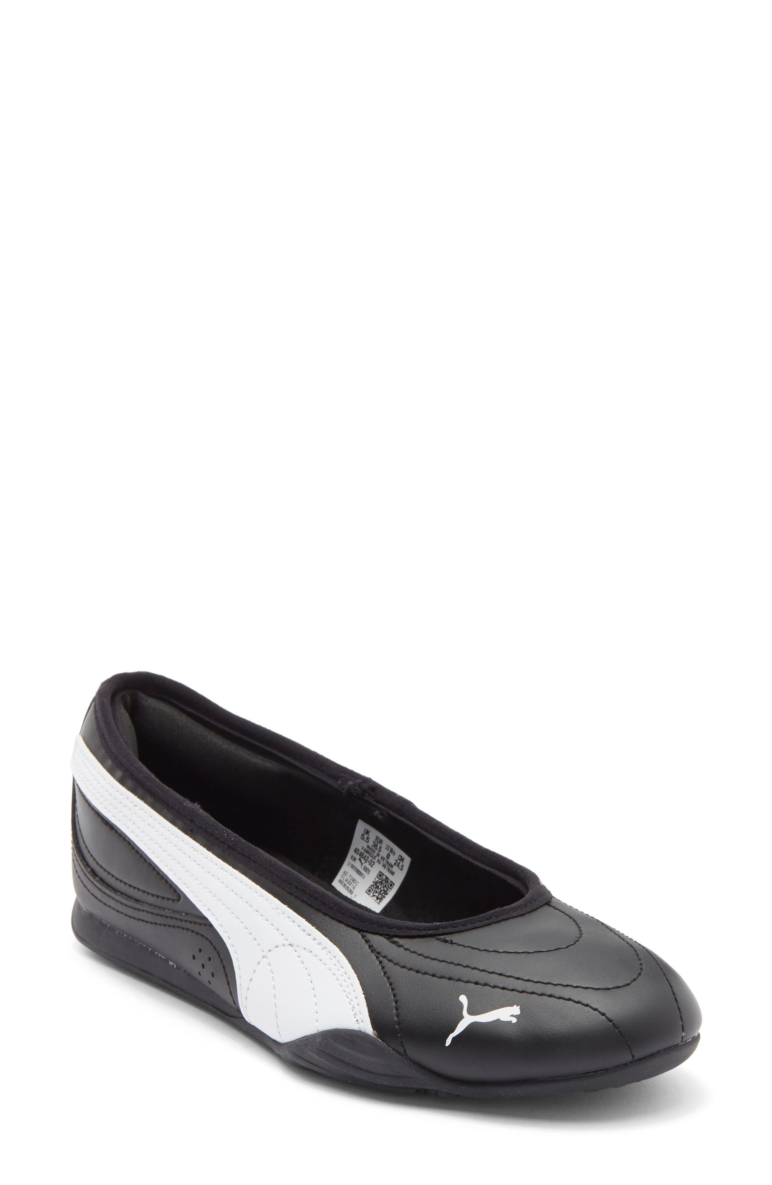 PUMA Catch Soleil Ballerina Flat, Main, color, Puma Black/ Puma White