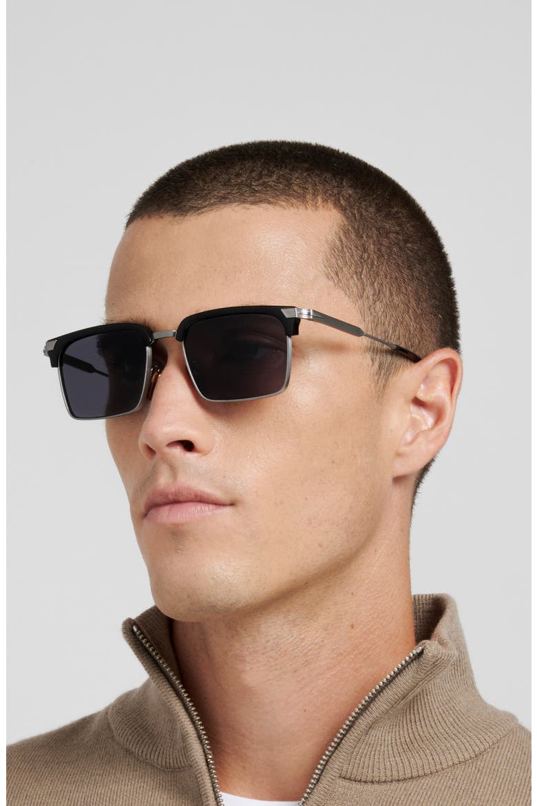 DB 1227/G/S/US 54mm Rectangular Sunglasses, Alternate, color, BLACK RUTHENIUM/ GREY AR