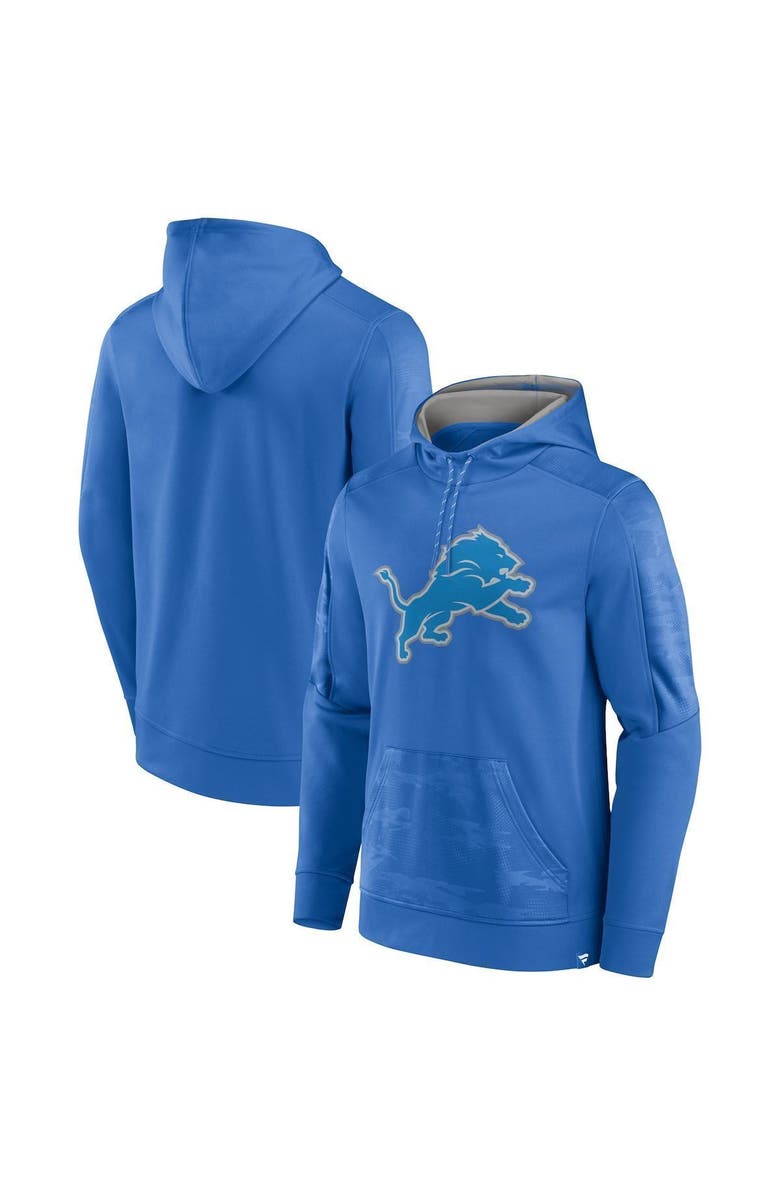 FANATICS Men's Fanatics Branded Blue Detroit Lions On The Ball Pullover Hoodie, Main, color, 