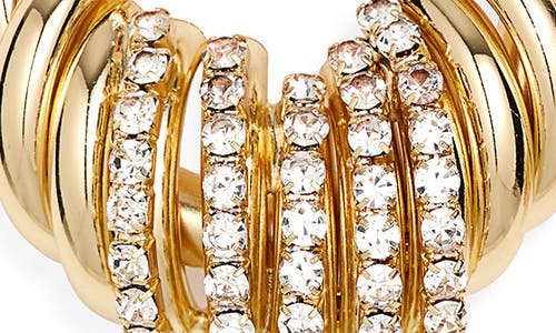 Tasha Crystal Hoop Earrings In Gold