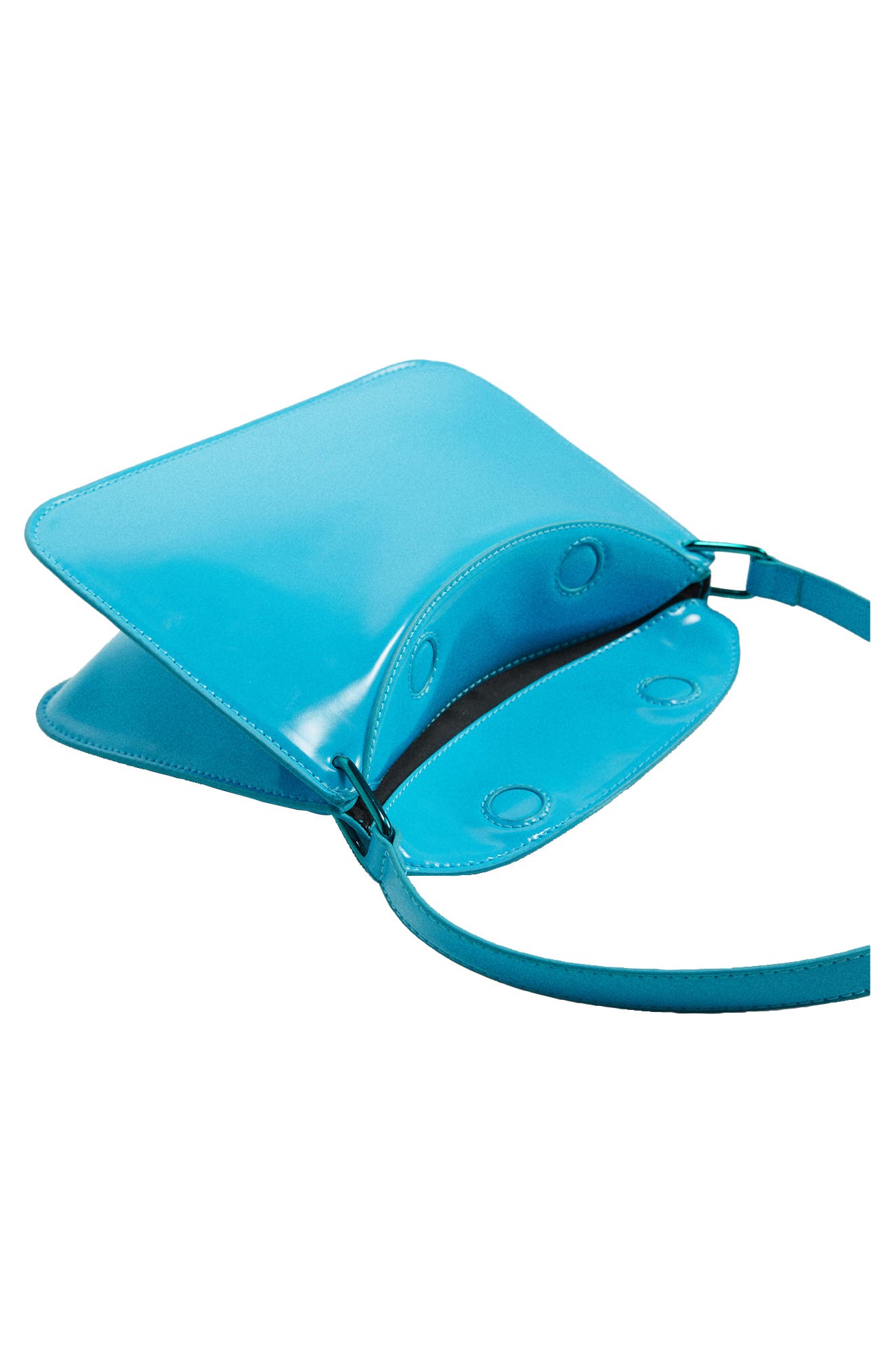 MANGO Faux Leather Baguette Bag, Alternate, color, 