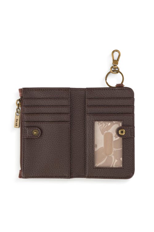 The Sak Encino Leather Card Wallet In Burgundy