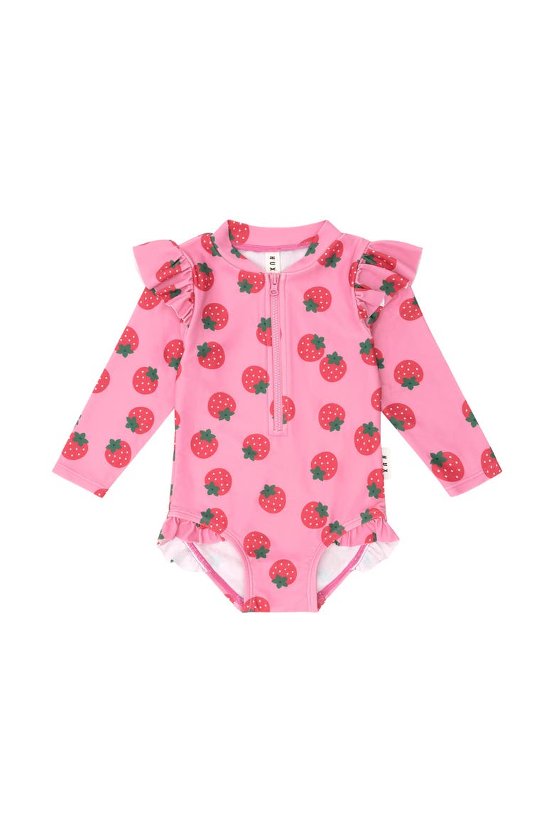 Strawberry Fields Forever Frill Swimsuit, Main, color, Strawberry