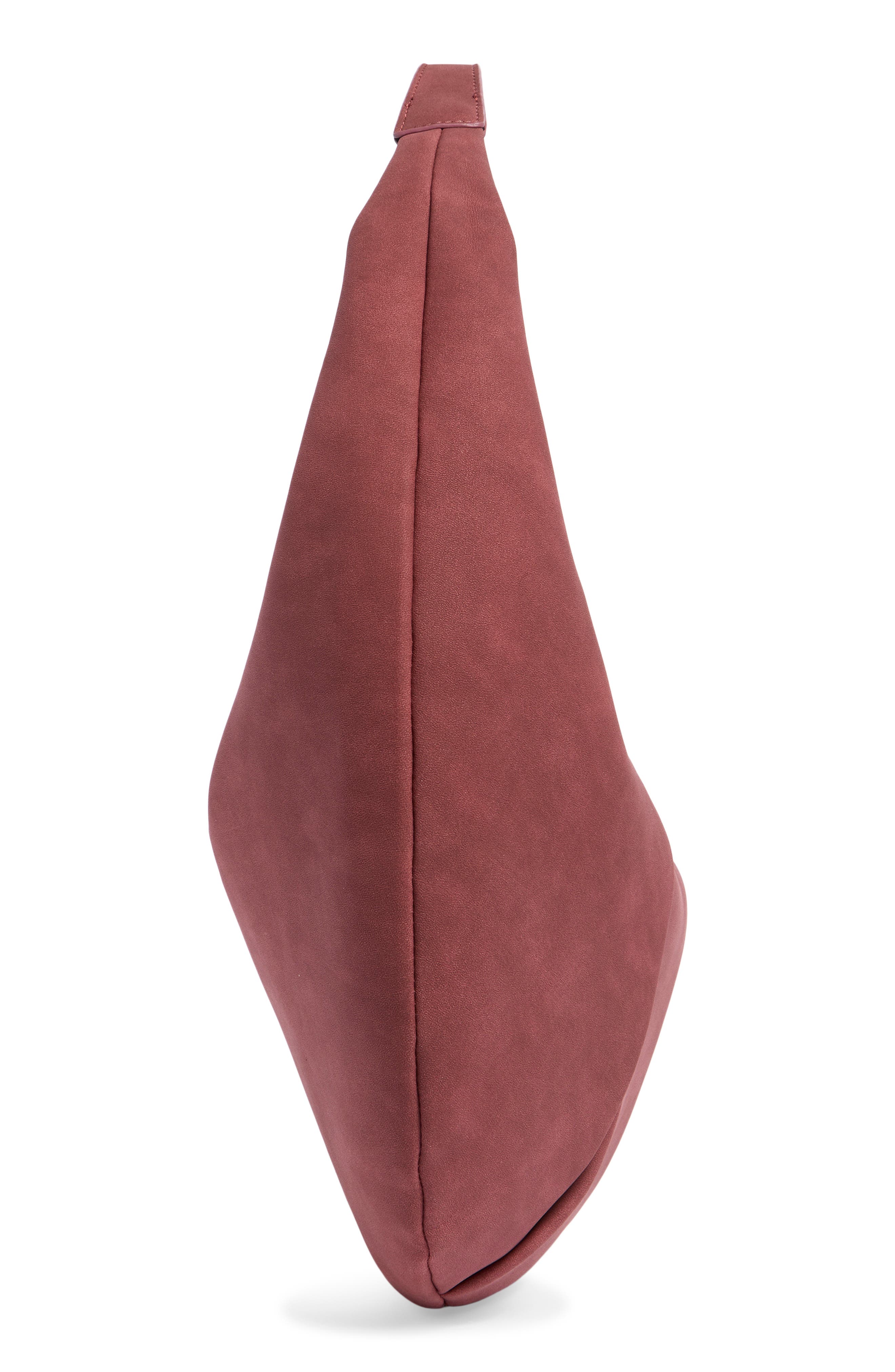 Faux Suede Hobo Bag, Alternate, color, RUST