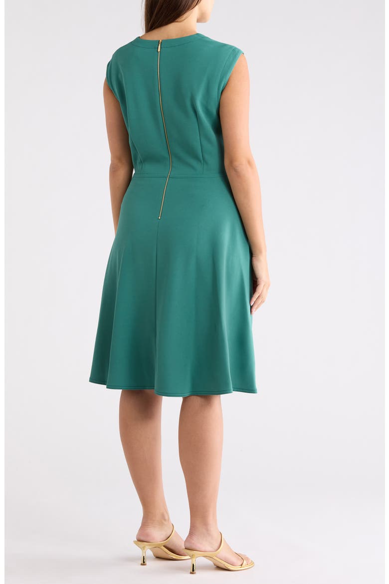 Sleeveless Fit & Flare Midi Dress, Alternate, color, SEQUOIA