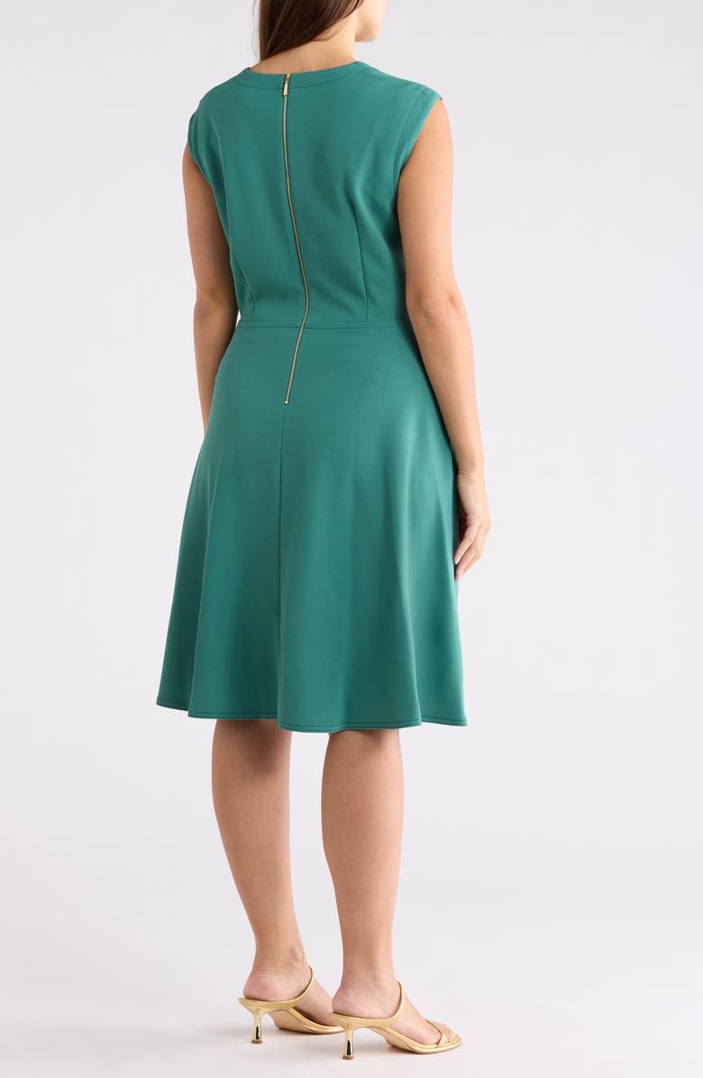 Calvin Klein Sleeveless Fit & Flare Midi Dress, Alternate, color, Sequoia