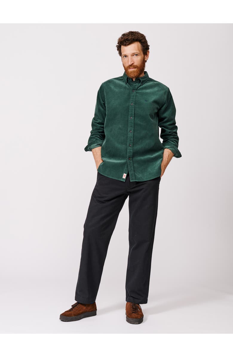 Aubin Haworth Corduroy Shirt, Alternate, color, Dark Green