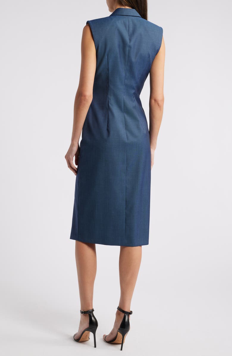 BOSS Delibea Button Front Virgin Wool Dress, Alternate, color,