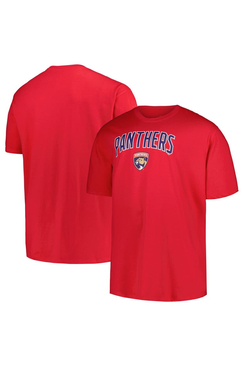 Men's Profile Red Florida Panthers Big & Tall Arch Over Logo T-Shirt, Alternate, color, Red