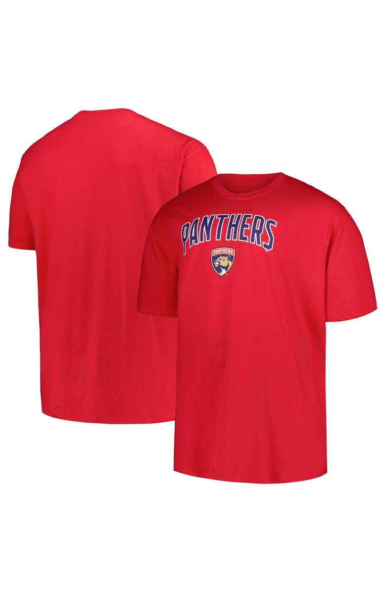 PROFILE Men's Profile Red Florida Panthers Big & Tall Arch Over Logo T-Shirt, Alternate, color, Red