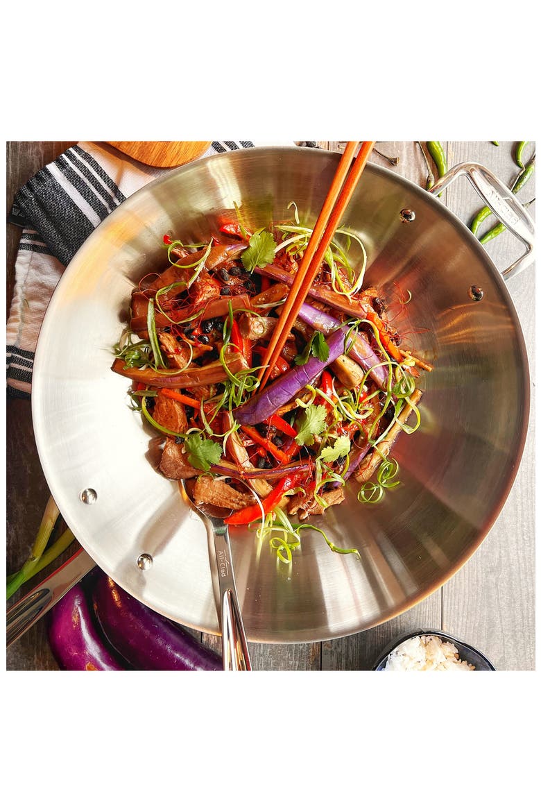 D3 14-Inch Wok, Alternate, color, SILVER
