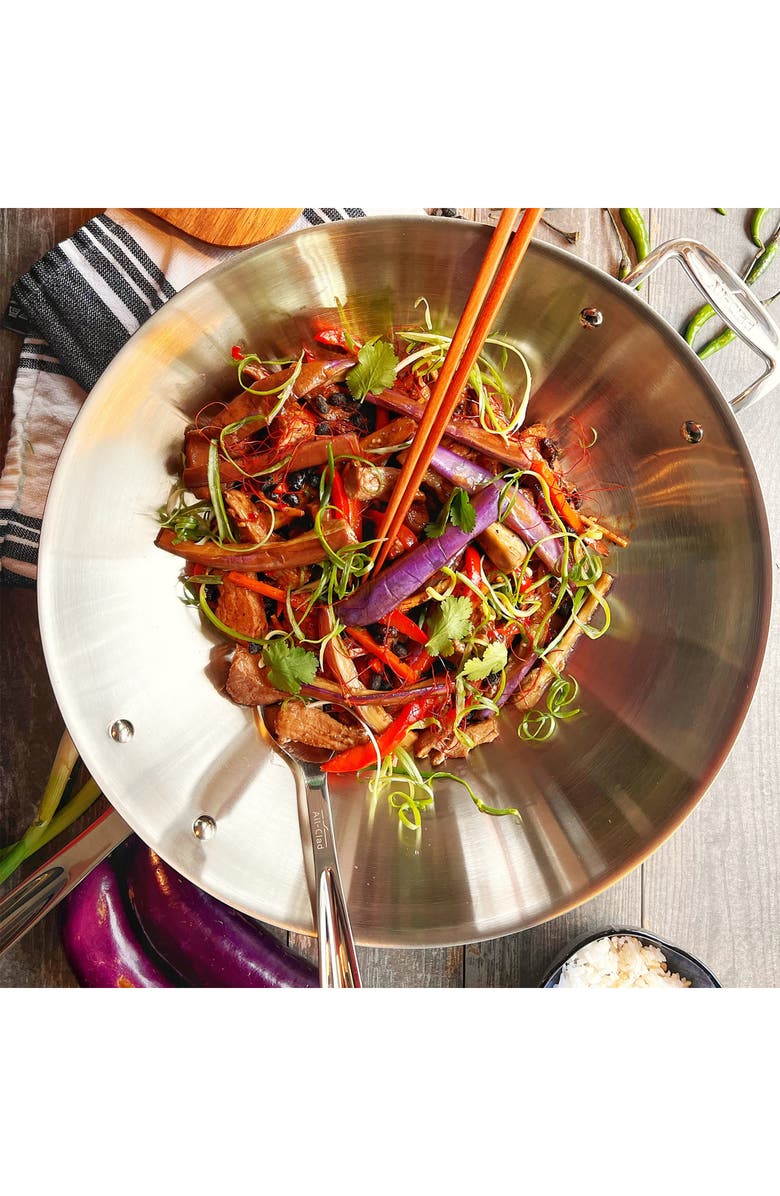 All-Clad D3 14-Inch Wok, Alternate, color, 