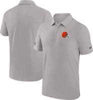 Nike Men's Nike Gray Cleveland Browns Sideline Coaches Performance Polo
