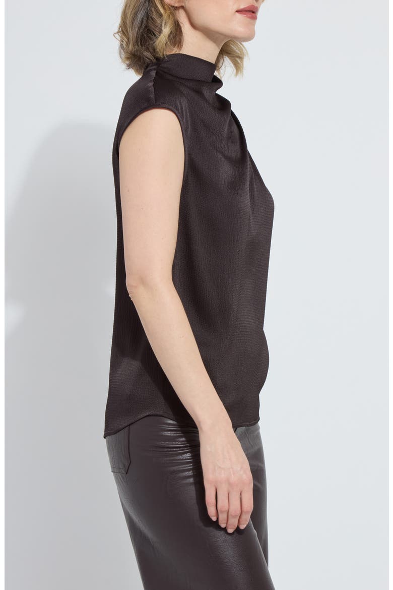 Aisha Sleeveless Cowl Neck Top, Alternate, color, DBL EXPRSO