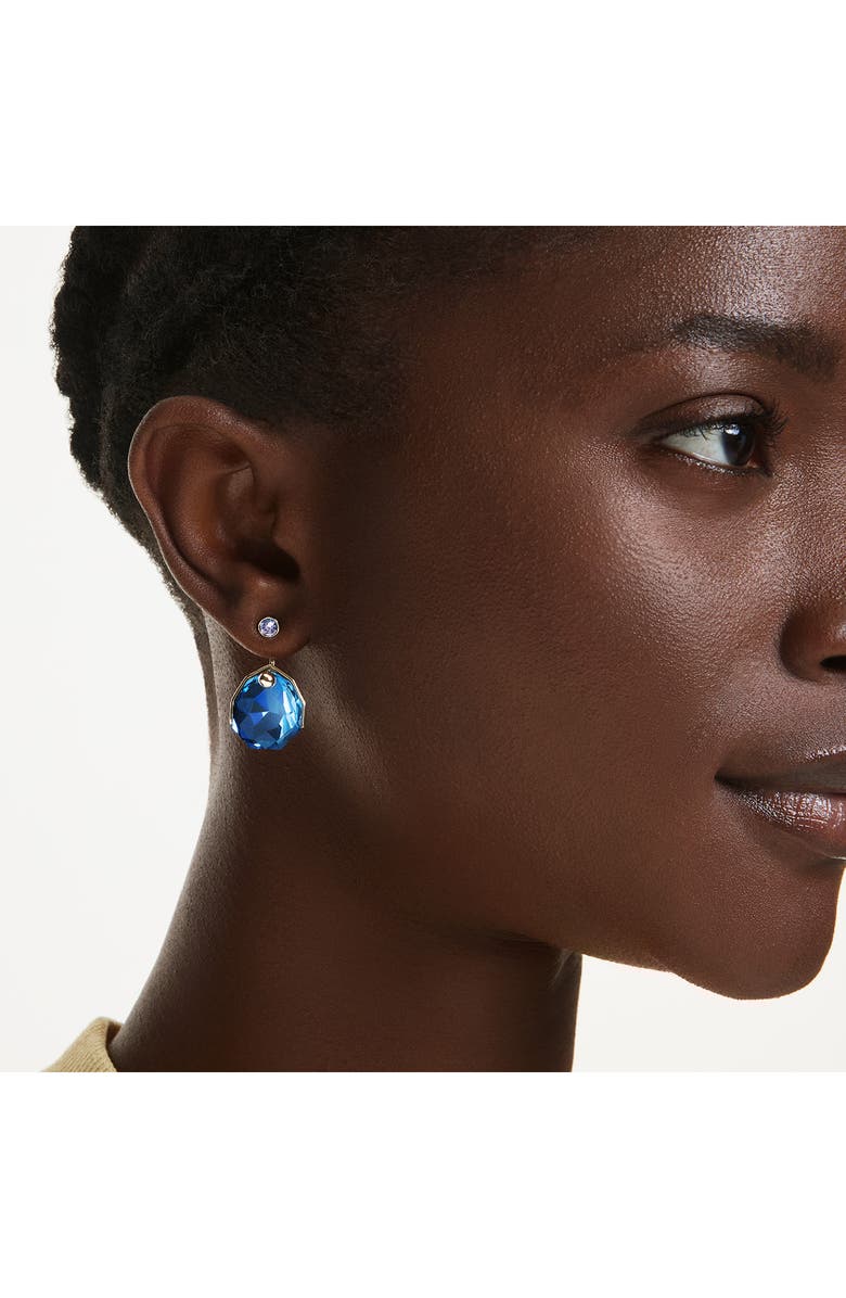 Swarovski Gema Crystal Jacket Earrings, Alternate, color, Blue