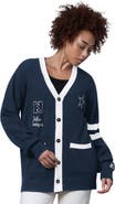 STARTER Women's Starter  Navy Dallas Cowboys Back Shot Button-Up Cardigan