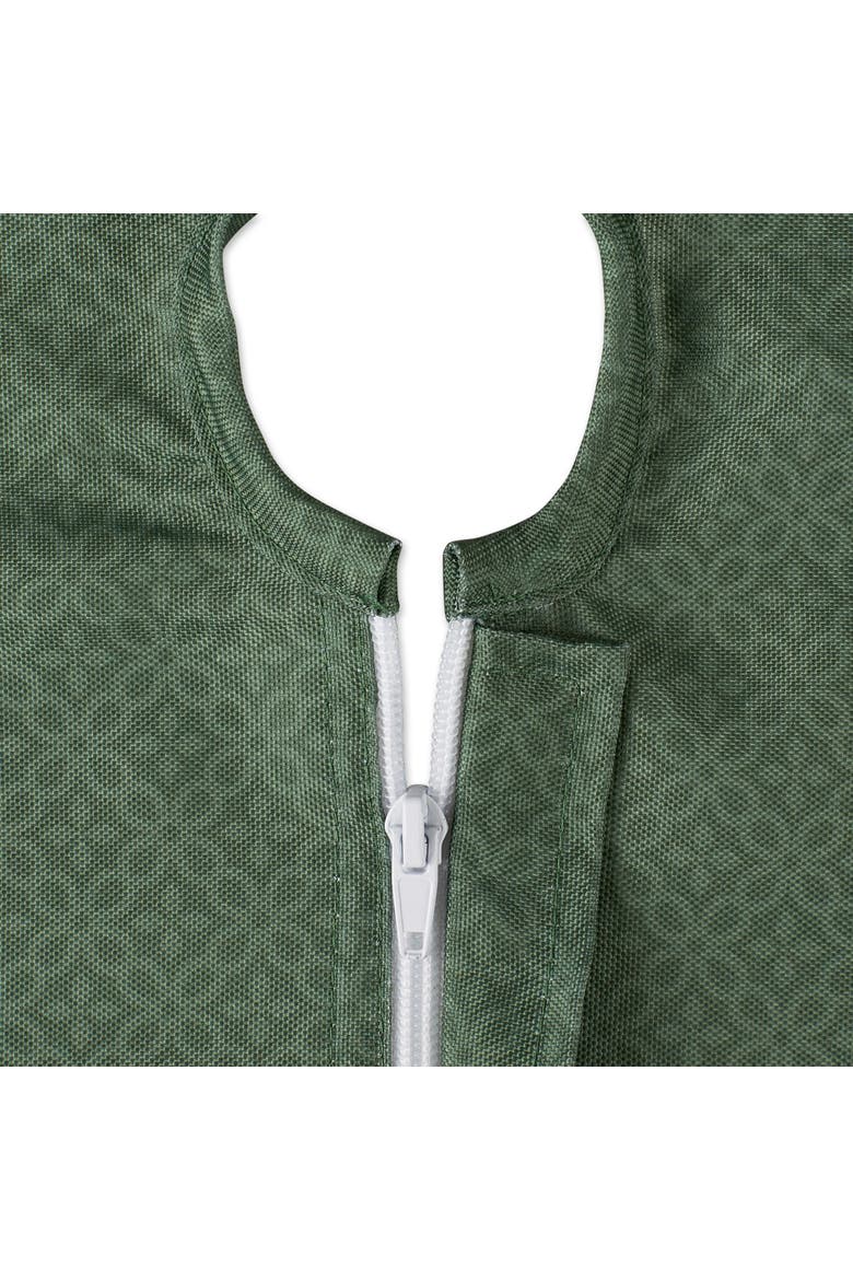 Tonal Lattice Print Outdoor Tablecloth With Zipper, Alternate, color, Artichoke Green