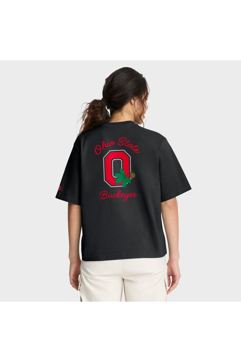 Women's Nike  Black Ohio State Buckeyes Legacy Pocket Boxy T-Shirt, Alternate, color, Black