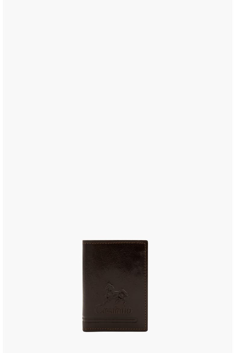Gentleman Leather Card Holder Wallet 555, Main, color, Brown