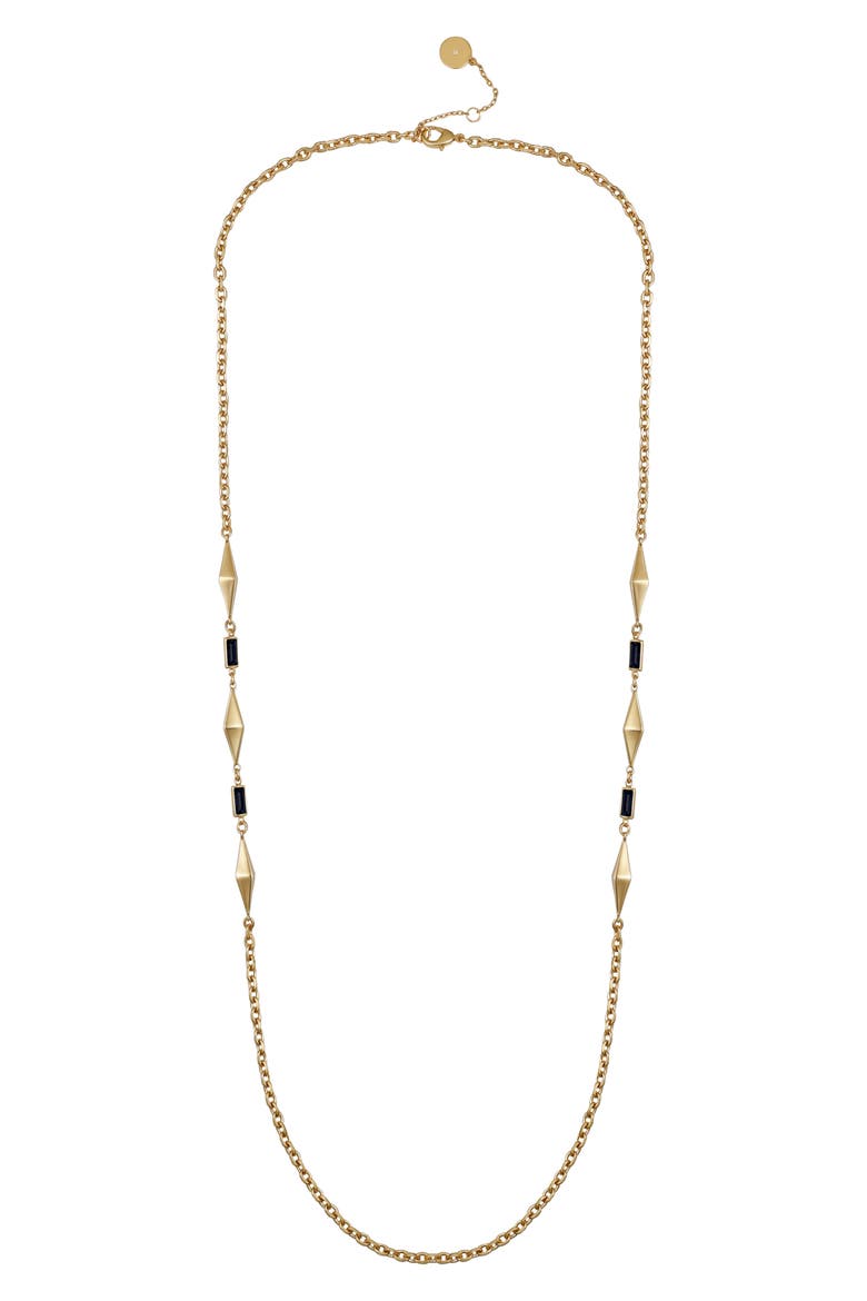 Station Chain Necklace, Alternate, color, GOLD