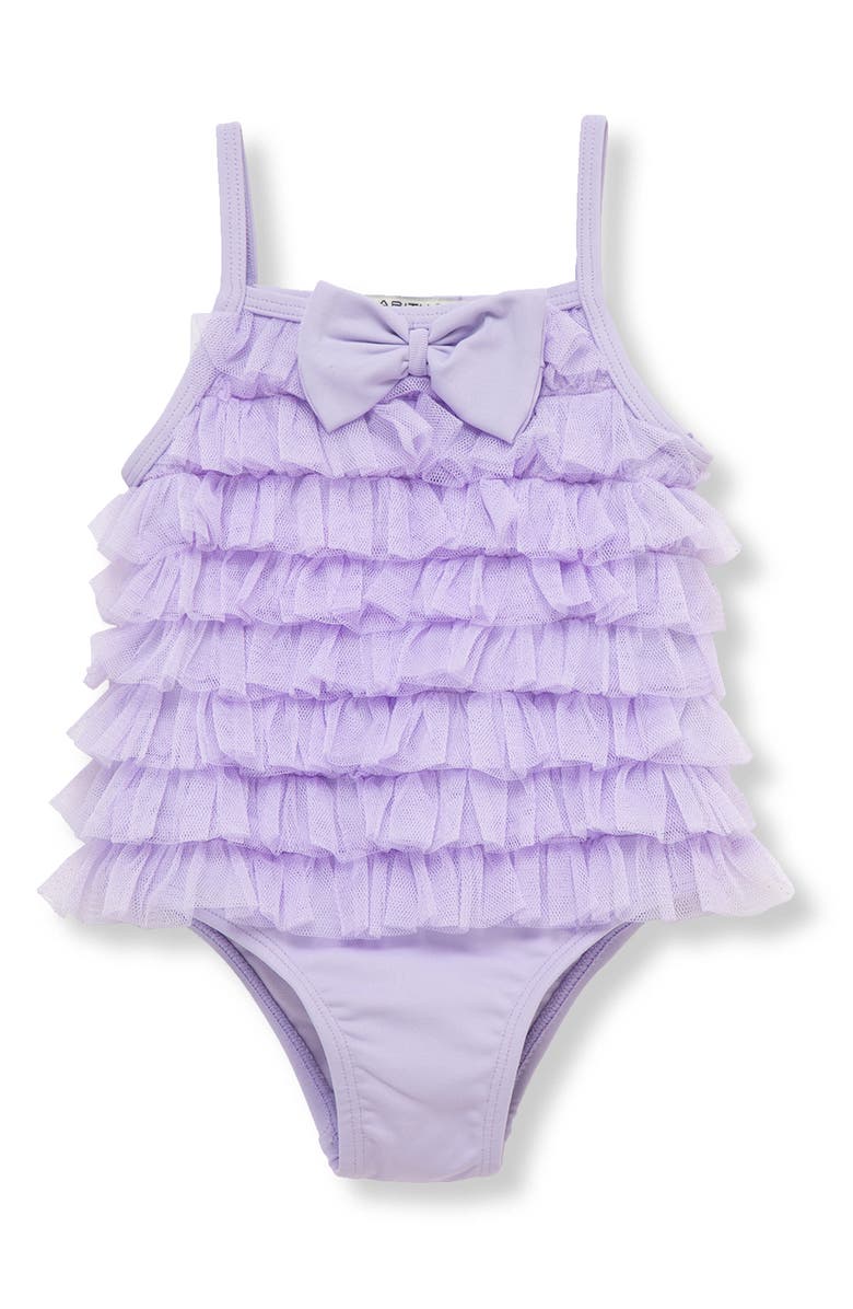 Habitual Kids Ruffle Tiered One-Piece Swimsuit, Main, color, Lilac