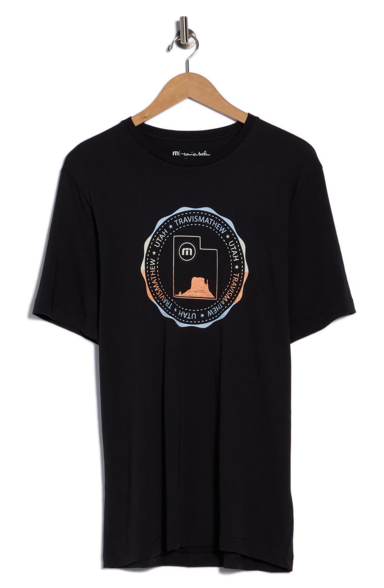 TravisMathew Sego Lily Graphic T-Shirt, Alternate, color, Black