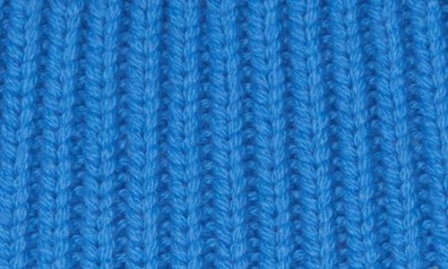 Moncler Logo Patch Virgin Wool & Cashmere Beanie In Blue
