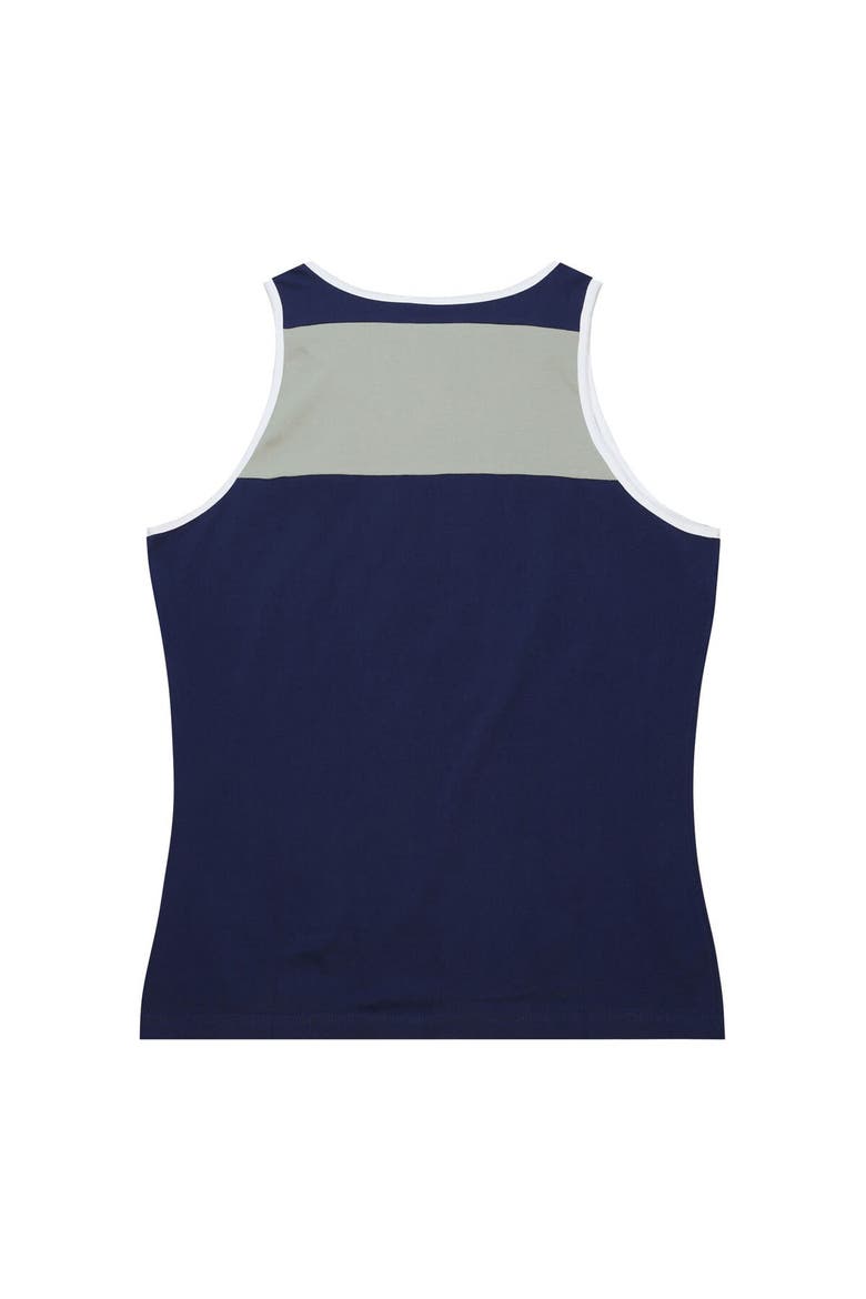 Men's Mitchell & Ness Navy/Gray Dallas Cowboys  Heritage Colorblock Tank Top, Alternate, color, Navy