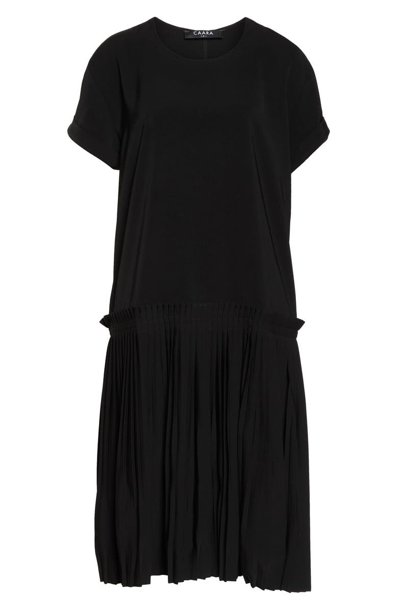 CAARA Crystal Pleated Drop Waist Shift Dress, Alternate, color,